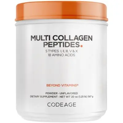 Special Discount CodeageMulti Collagen Protein Powder Peptides, Hydrolyzed, Type I, II, III, V, X Grass Fed All in One Super Bone Broth Collagen Supplement, 20 Ounces
