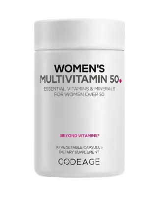 CodeageWomen‘s Multivitamin 50 - Essential Vitamins for Women Over 50, Methylated Folate, Magnesium, Selenium, Vitamin B6 B12 Vitamin D3 30 Capsules Sale