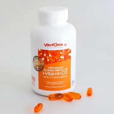 Wild Alaskan Sockeye Salmon Oil + Vitamin D3 1000mg - 180 Softgels Limited Offer