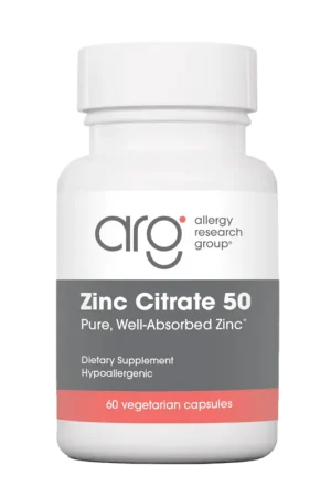 Zinc Citrate 50 mg - 60 Vegetable Capsules Today Only
