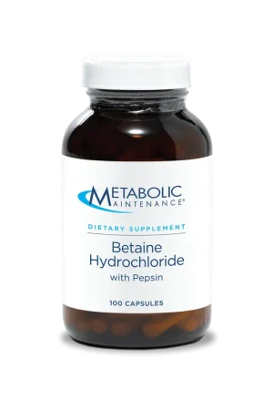 Betaine Hydrochloride with Pepsin - 100 Capsules One Day Deal