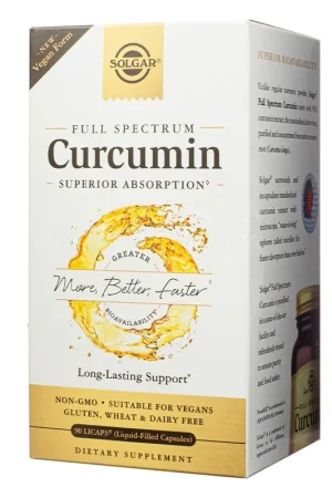 Fast Shipping Solgar Full Spectrum Curcumin Liquid Extract Softgels