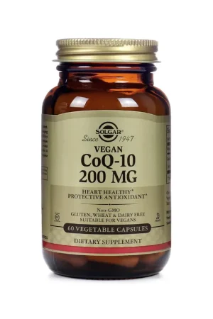 Solgar Vegan CoQ-10 200 mg Capsules Fast Shipping
