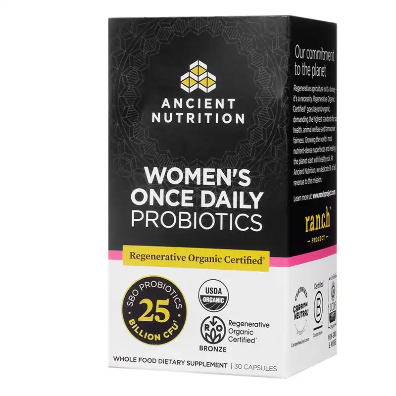 Fan Favorite Ancient Nutrition Regenerative Organic Certified® Women‘s Once Daily Probiotics Capsules