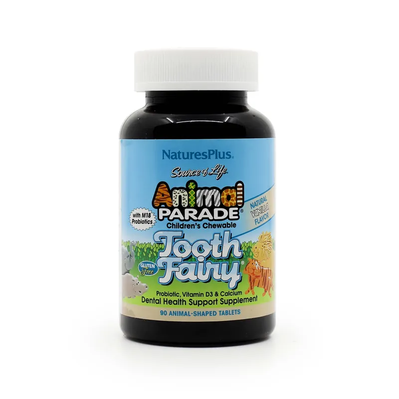 Natures Plus Animal Parade Tooth Fairy Children‘s Chewable Dental Probiotic Tablets - Final Sale High Quality