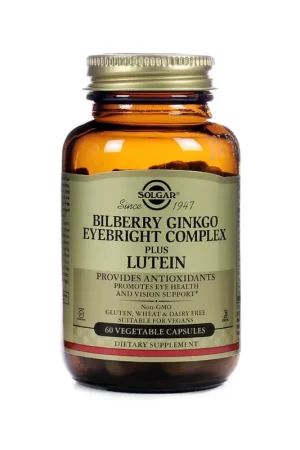 Discount Solgar Bilberry Ginkgo Eyebright Complex Plus Lutein Capsules