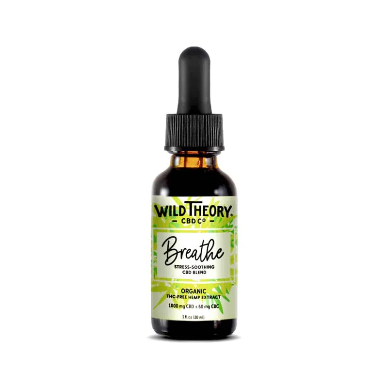 Wild Theory Breathe Broad Spectrum CBD Oil for Stress - 60mg CBC + 1000mg CBD Cheap