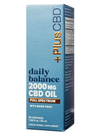 Best Price +PlusCBD Daily Balance 2000mg CBD Oil