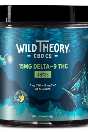 Low Price Wild Theory CBD Co. Abyss 15mg Delta 9 THC Gummies - Blueberry Lemonade