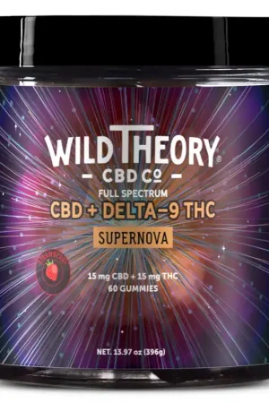 Wild Theory CBD Co. Supernova Gummies - 15mg Delta 9 THC + 15mg CBD - Strawberry Must Have