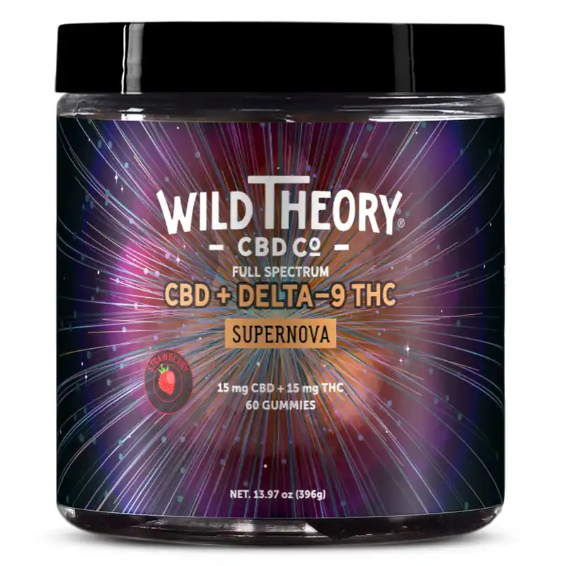 Wild Theory CBD Co. Supernova Gummies - 15mg Delta 9 THC + 15mg CBD - Strawberry Must Have