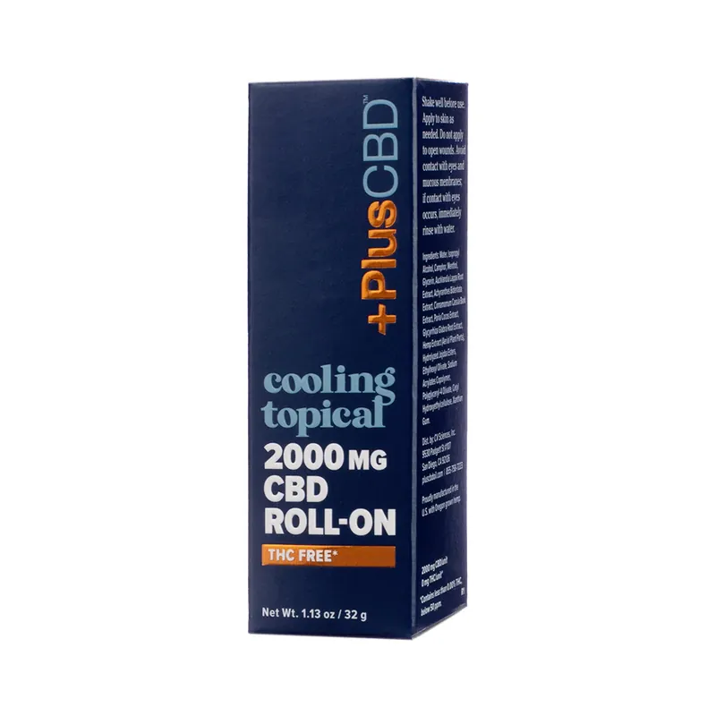 +PlusCBD CBD Roll On 2000mg Cooling Topical Fast Shipping