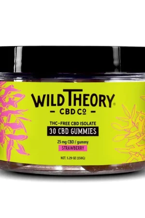 Budget Wild Theory CBD Isolate Gummies - 25mg - Strawberry - Final Sale