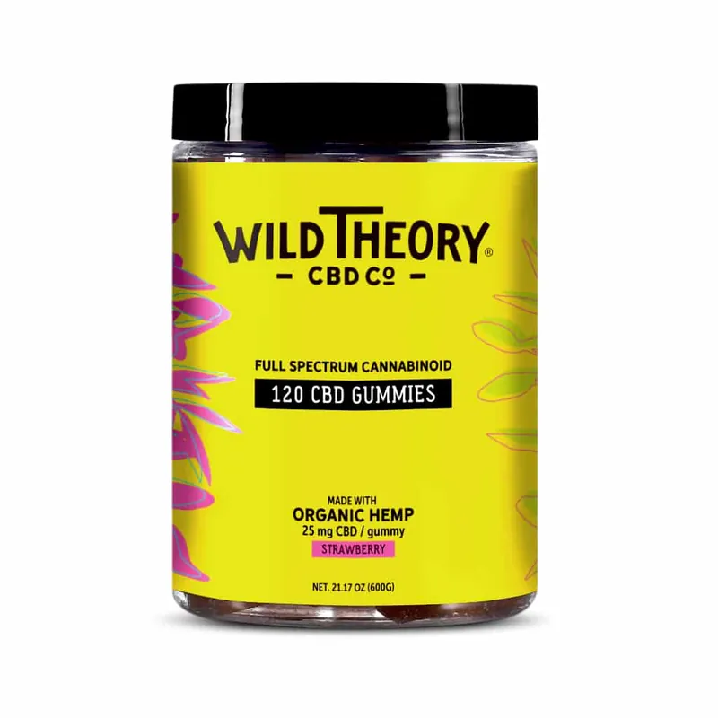 Wild Theory Full Spectrum CBD Gummies – 25mg – Strawberry Best Seller