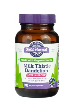 Oregon‘s Wild Harvest Milk Thistle Dandelion Organic Capsules Today Only