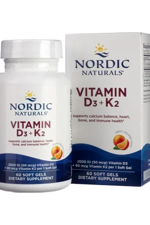 One Day Deal Nordic Naturals Vitamin D3 + K2 Softgels