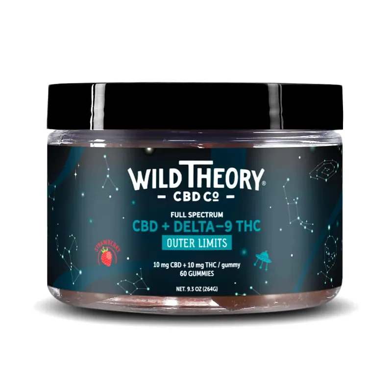 Trending Wild Theory Outer Limits Delta 9 THC Gummies - 10mg THC + 10mg CBD