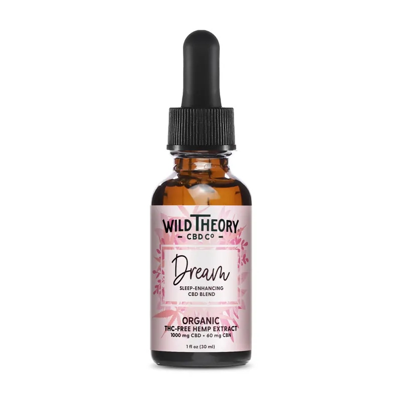Wild Theory Dream Broad Spectrum CBD Oil for Sleep - 60mg CBN + 1000mg CBD Seasonal Sale