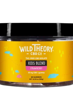 Holiday Sale Wild Theory CBD Gummies for Kids 25mg CBD Strawberry