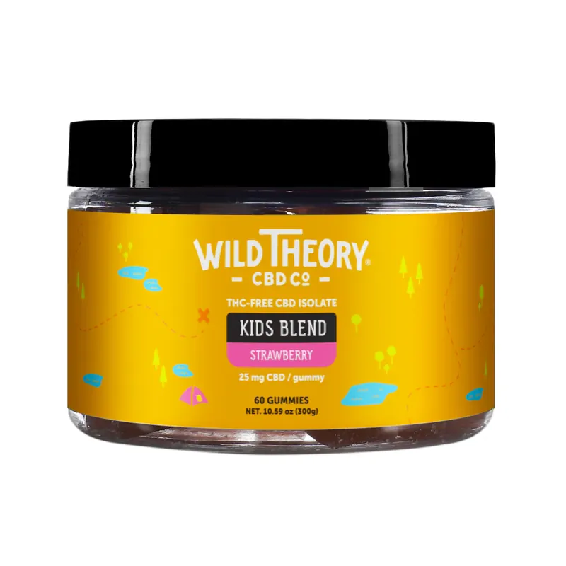 Holiday Sale Wild Theory CBD Gummies for Kids 25mg CBD Strawberry