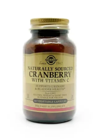 Final Sale Solgar Natural Cranberry with Vitamin C Capsules