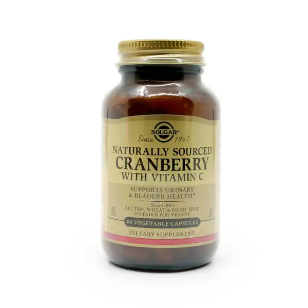 Final Sale Solgar Natural Cranberry with Vitamin C Capsules