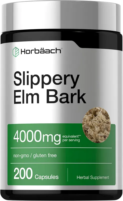 Fresh Stock Slippery Elm Bark 200 Capsules