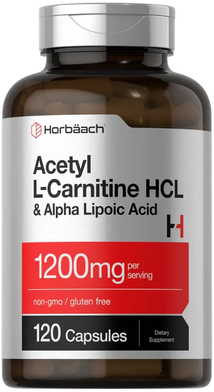 Acetyl L-Carnitine HCL & Alpha Lipoic Acid 1200mg per serving 120 Capsules Buy Today