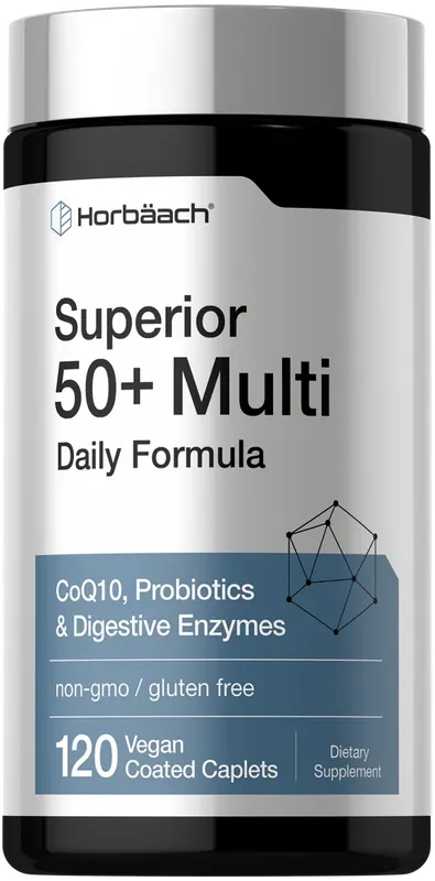 Multivitamin for Men and Women Over 50 120 Vegan Caplets Exclusive Offer