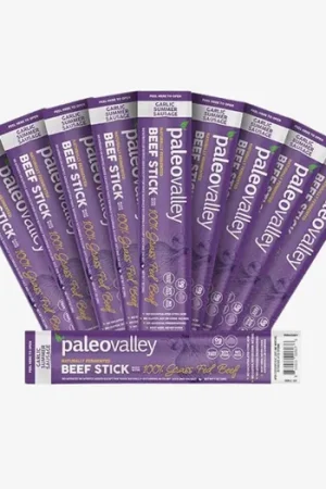 Fresh Stock Grass Fed Beef Sticks - Garlic Summer Sausage