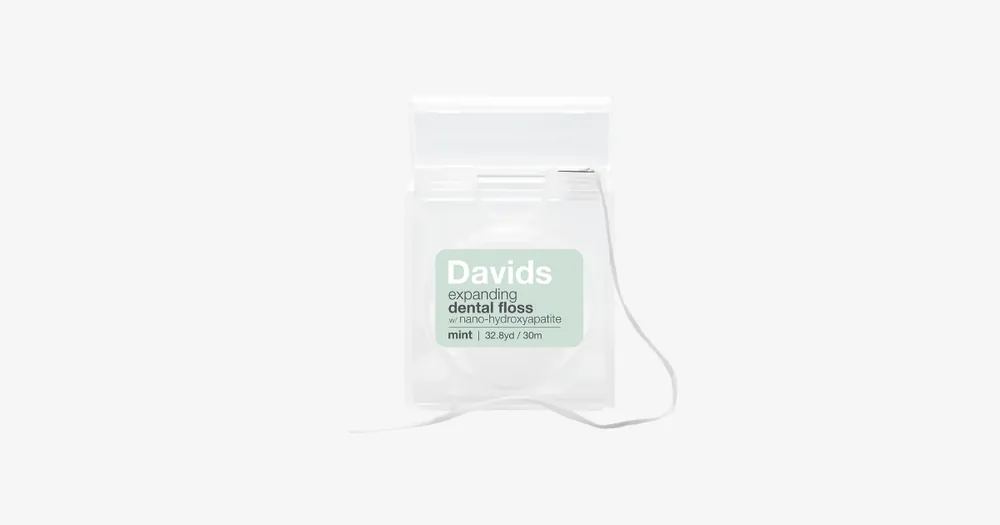 Davids Hydroxi™ expanding dental floss / refillable dispenser / mint Big Sale
