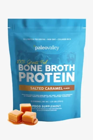 100% Grass Fed Bone Broth Protein Powder - Salted Caramel Low Price