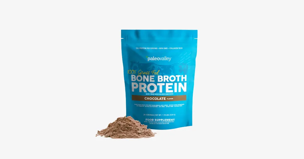 Get Yours 100% Grass Fed Bone Broth Protein Powder - Chocolate