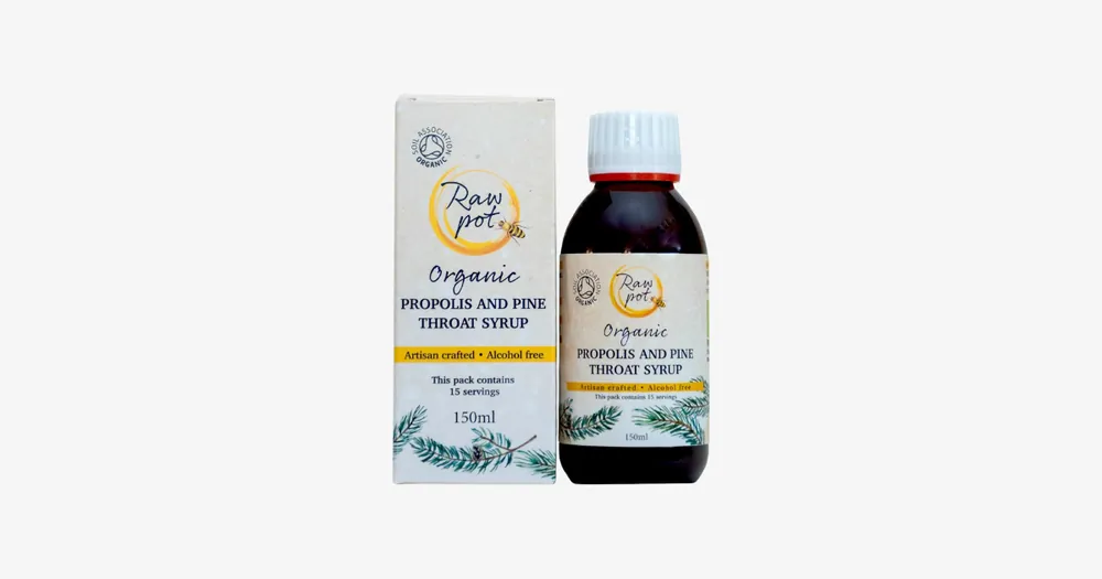 Organic Propolis and Pine Throat Syrup Mega Sale