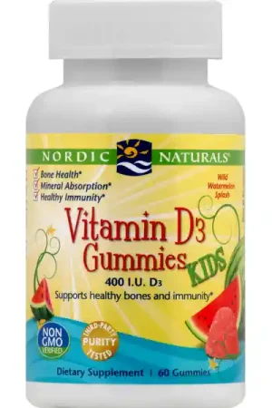 Nordic Naturals Vitamin D3, Kids, Gummies, Wild Watermelon Splash Genuine