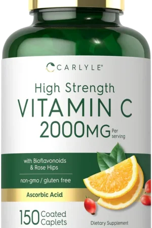Vitamin C 2000mg per serving with Rose Hips & Bioflavonoids 150 Caplets Markdown