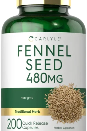 Big Sale Fennel Seed 480mg 200 Capsules