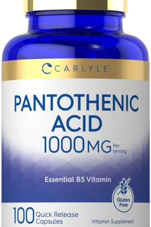 Budget Pantothenic Acid 1000mg per serving 100 Capsules