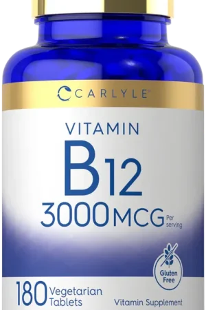 Vitamin B-12 3000mcg per serving 180 Tablets Time-Limited