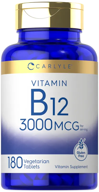 Vitamin B-12 3000mcg per serving 180 Tablets Time-Limited