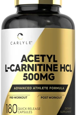 Acetyl L-Carnitine HCL 500mg per serving 180 Capsules Best Price