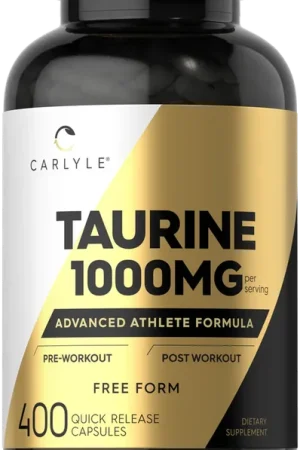 Weekend Sale Taurine 1000mg per serving 400 Capsules
