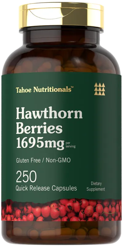 Hawthorn Berry 1695mg per serving 250 Capsules Discount