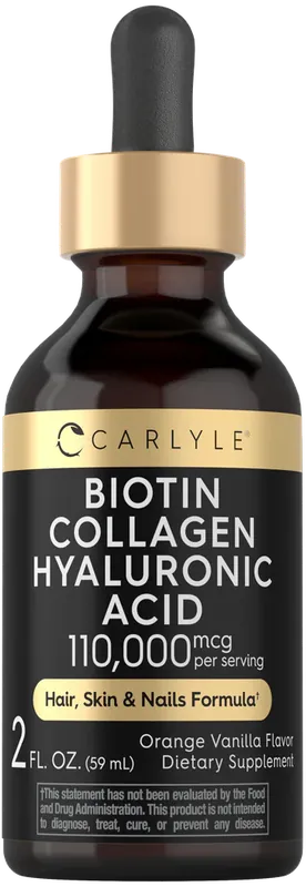 Same Day Shipping Liquid Biotin and Collagen 110,000mcg 2 fl oz