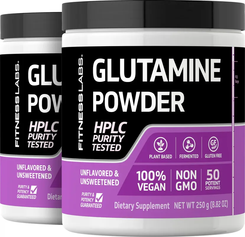 Popular L-Glutamine Powder, 5000 mg, 250 g (8.82 oz) Bottle, 2 Bottles