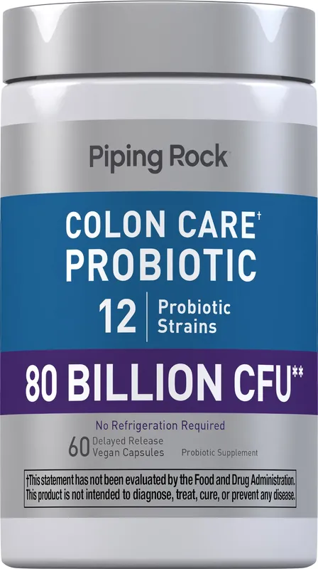 Probiotic Colon Care, 80 Billion CFU, 60 Delayed Release Vegan Caps Shop Now