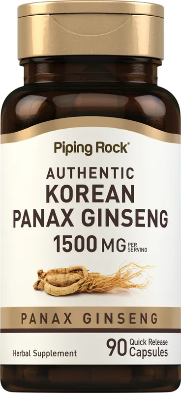 Korean Ginseng (Panax Ginseng), 1500 mg (per serving), 90 Quick Release Capsules Price Cut