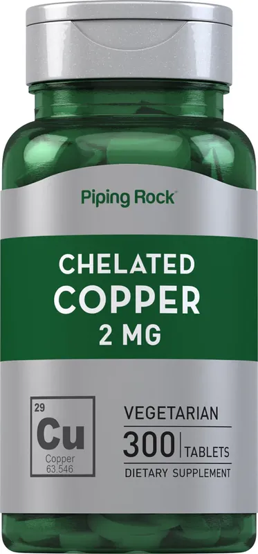 Luxury Chelated Copper (Amino Acid Chelate), 2 mg, 300 Tablets