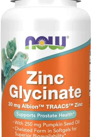 Zinc Glycinate with Pumpkin Seed Oil, 30 mg, 120 Softgels Top Rated