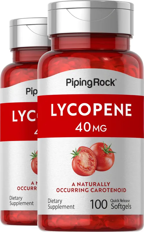 Lycopene, 40 mg, 100 Quick Release Softgels, 2 Bottles Free Returns
